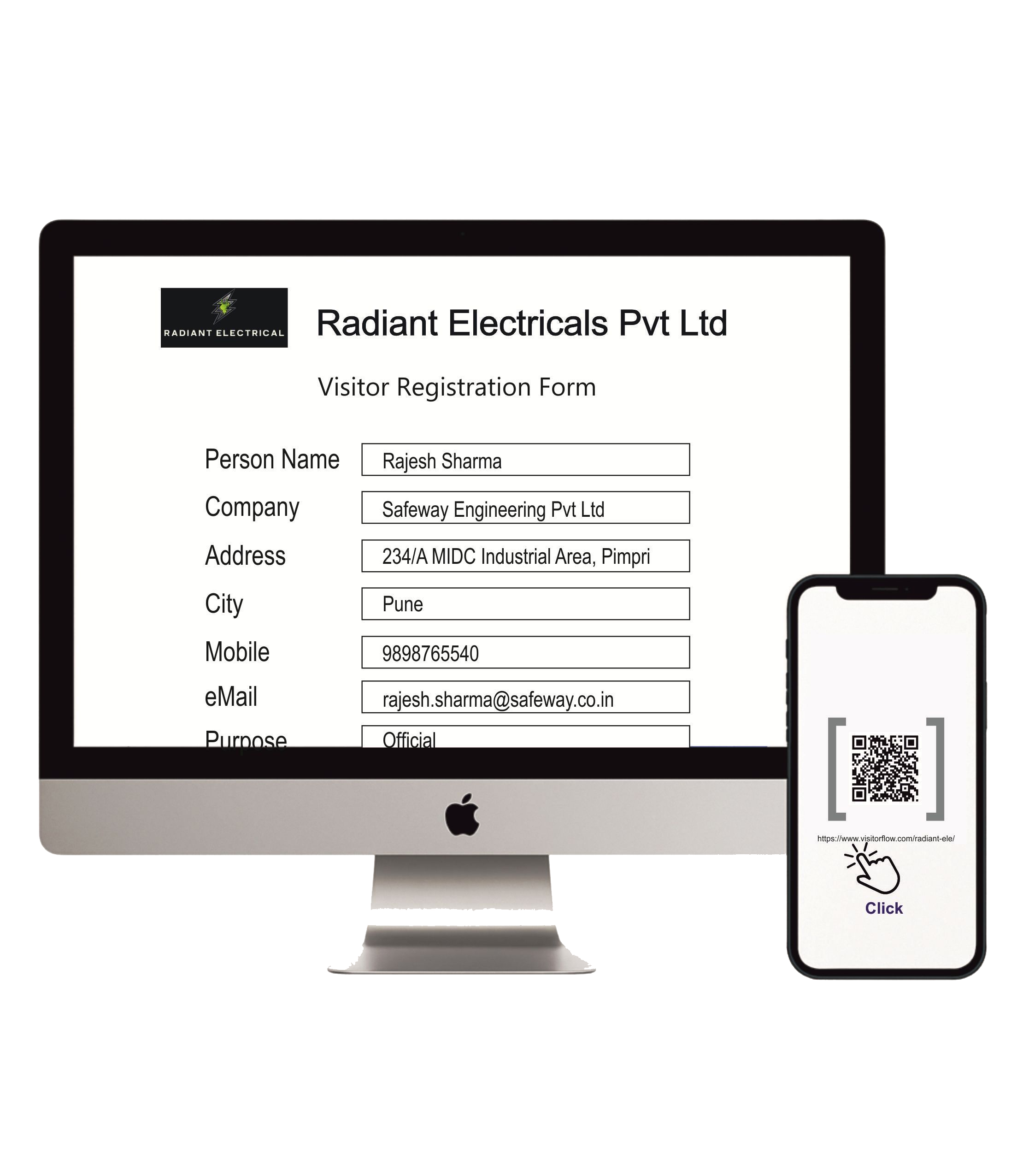 Visitor Management Software on desktop and mobile